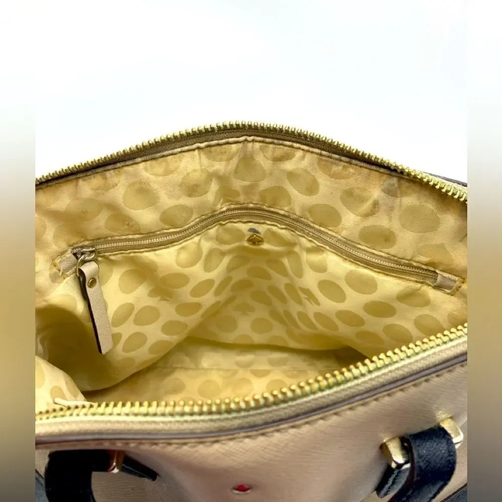 Kate Spade New York Cow Leather Color Block Purse Satchel Handbag